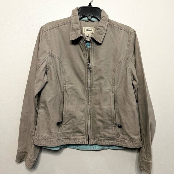 L.L. Bean Jackets & Blazers - L.L. Bean VTG Women's Canvas Utility Field Full Zip Cotton Jacket Sz Medium